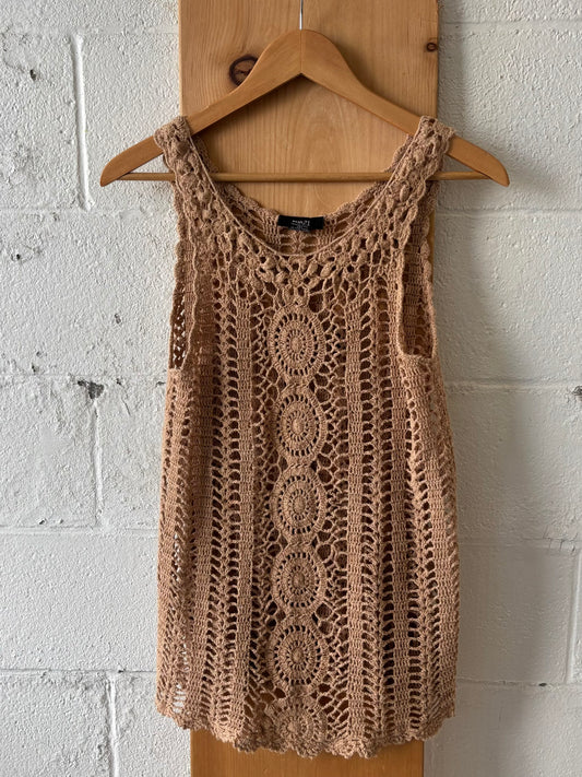 Brown Crochet Tank : M