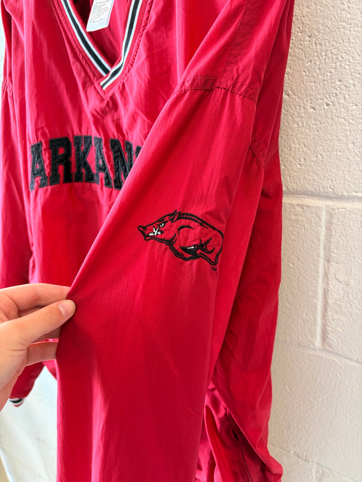 Razorbacks Pullover Windbreaker : XXL