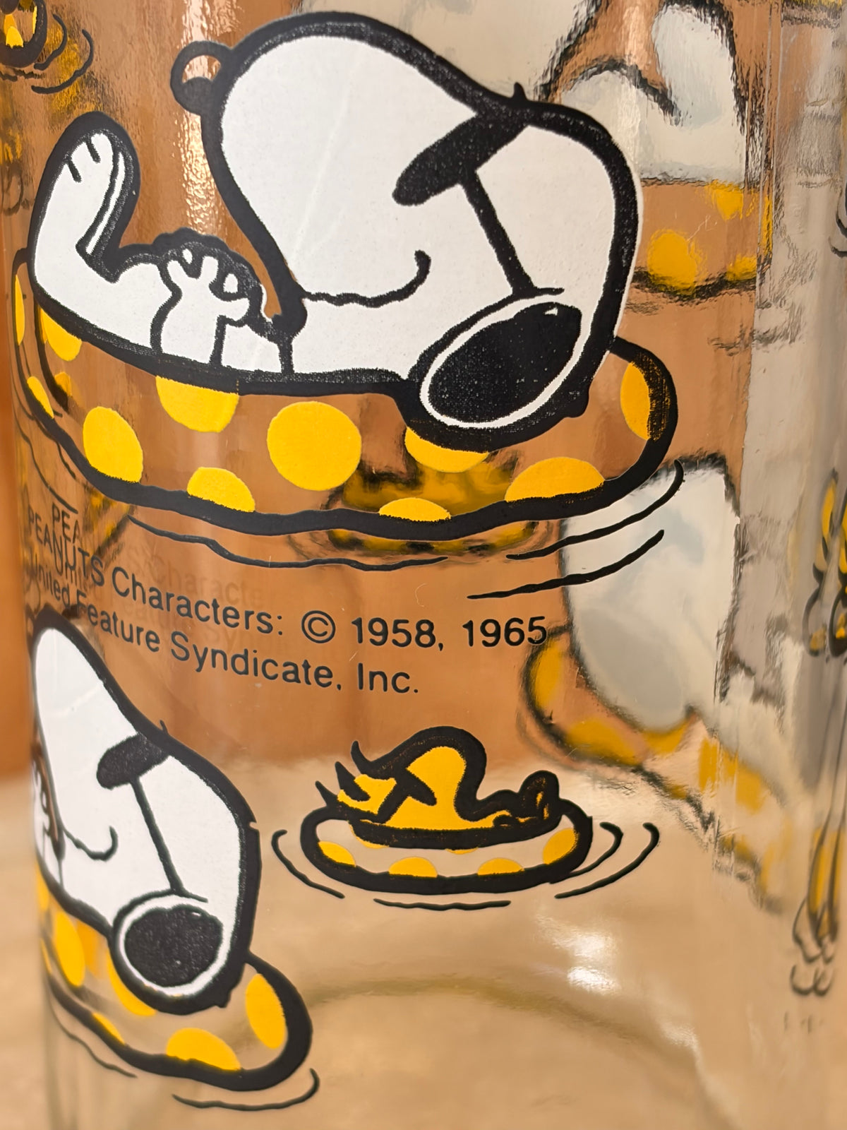 Vtg Snoopy Glass (Local Pick Up Only)