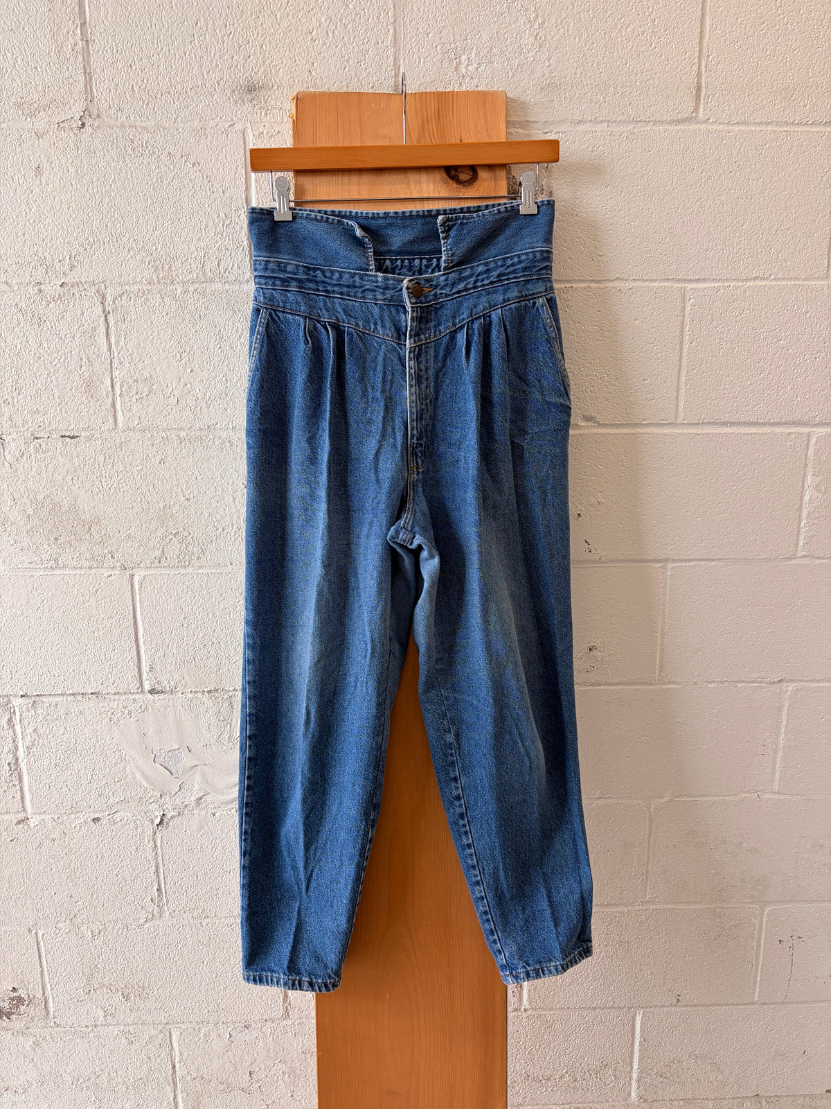 Vtg Pleated High Rise Jeans : 18