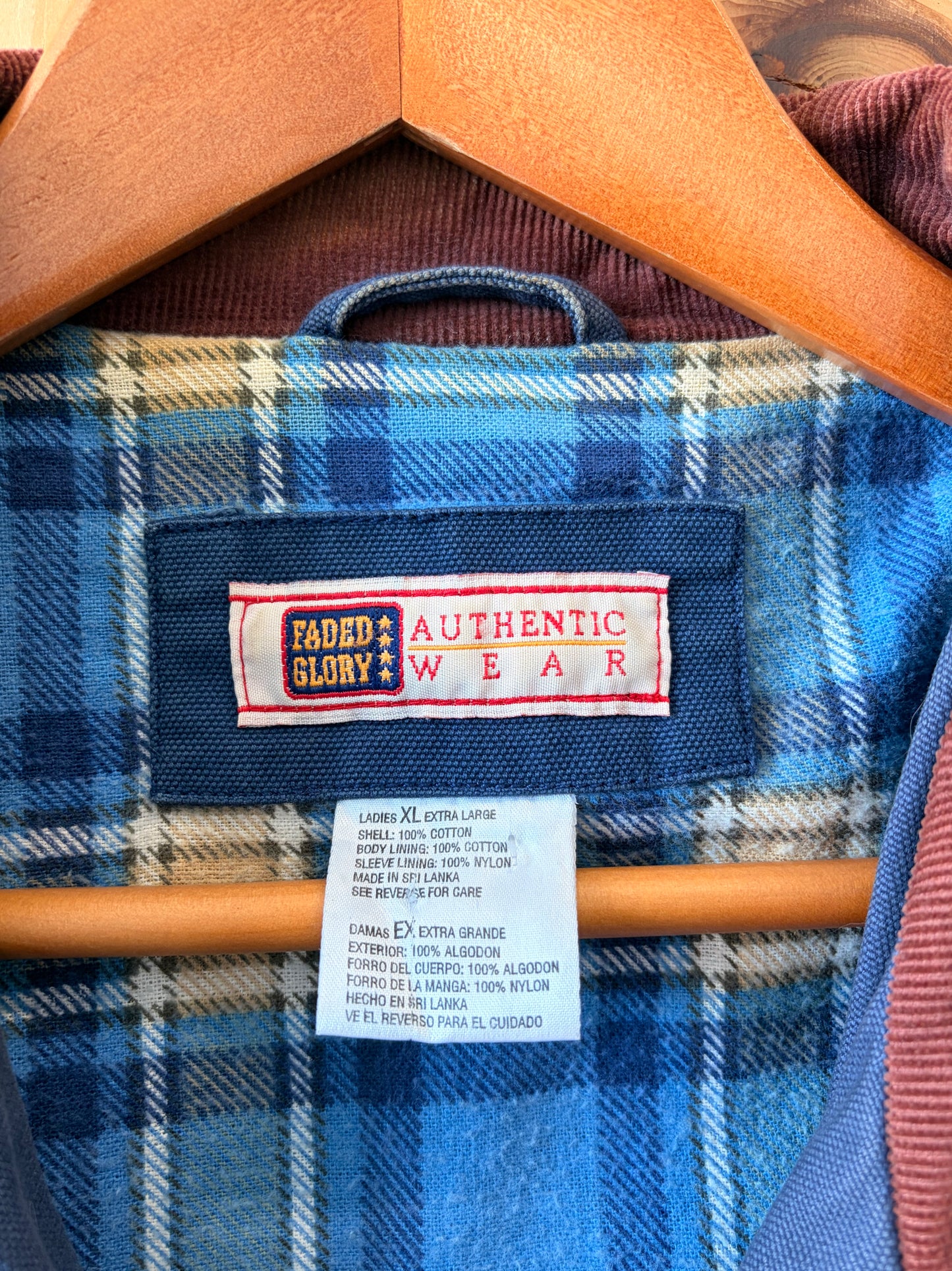 Vtg Distressed Navy Chore Jacket : XL