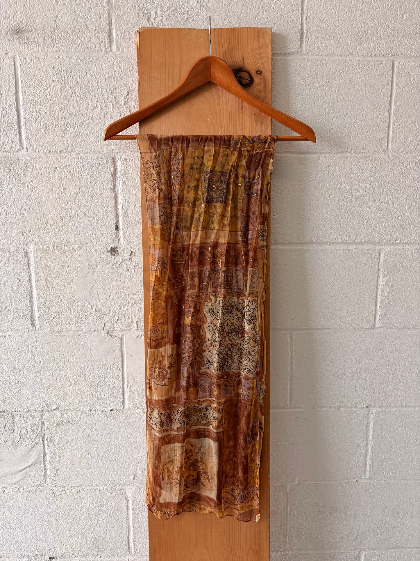 Patterned Neutral Scarf