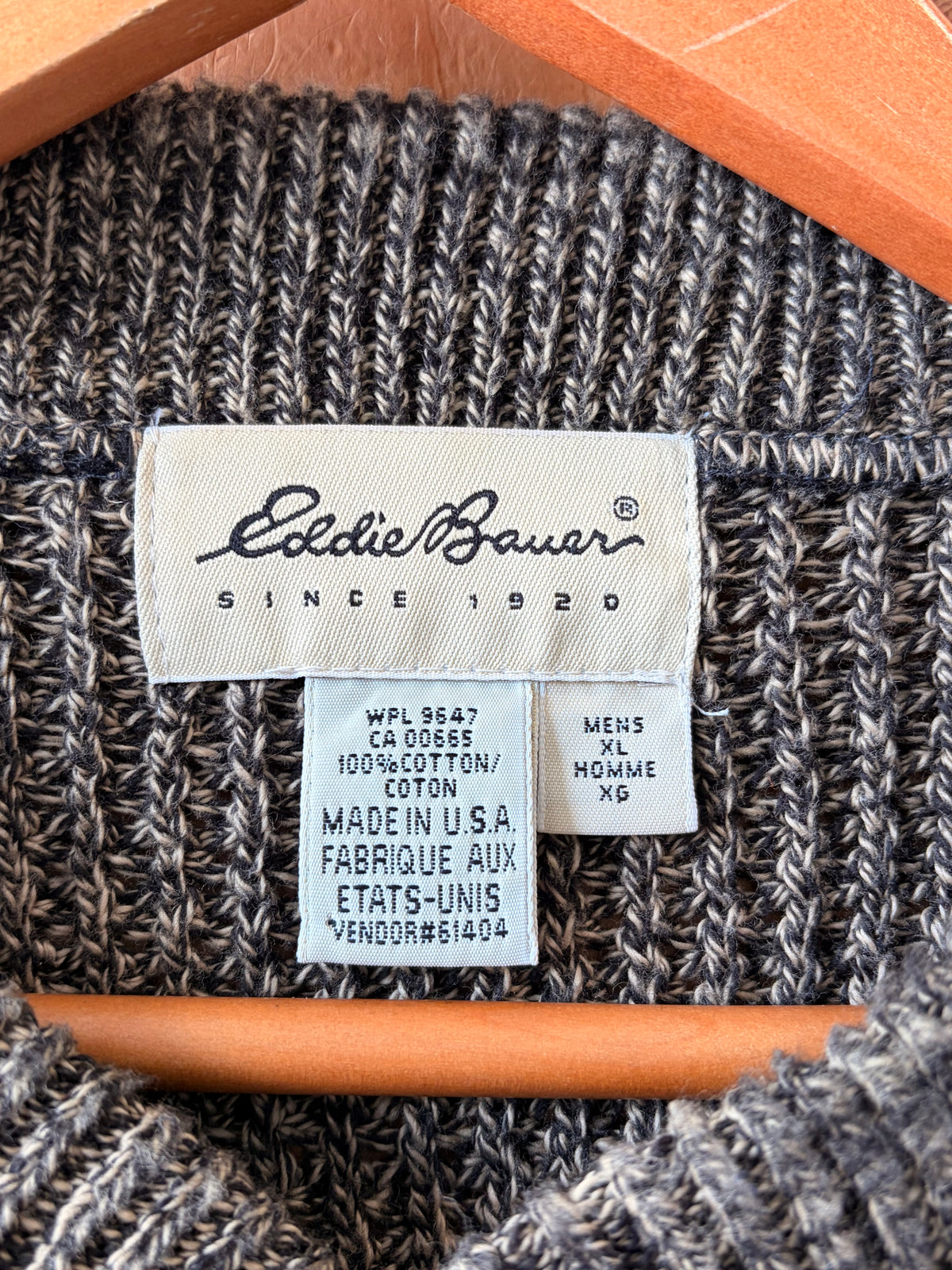 Vtg Eddie Bauer Knit Henley Sweater : XL