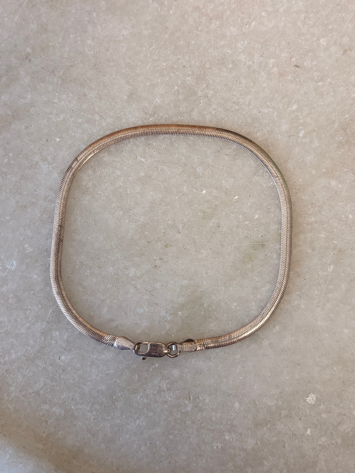 Dainty 925 Italy Silver Snake Chain Bracelet