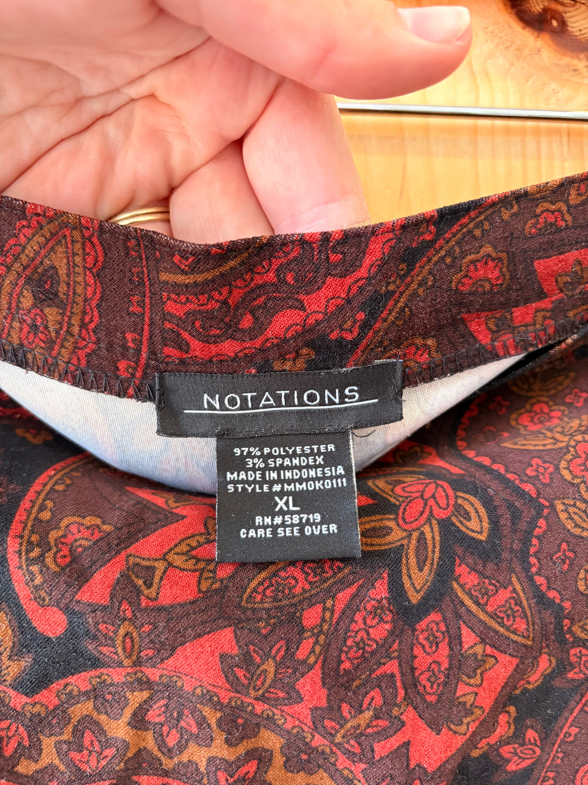 Paisley Patterned Skirt : XL