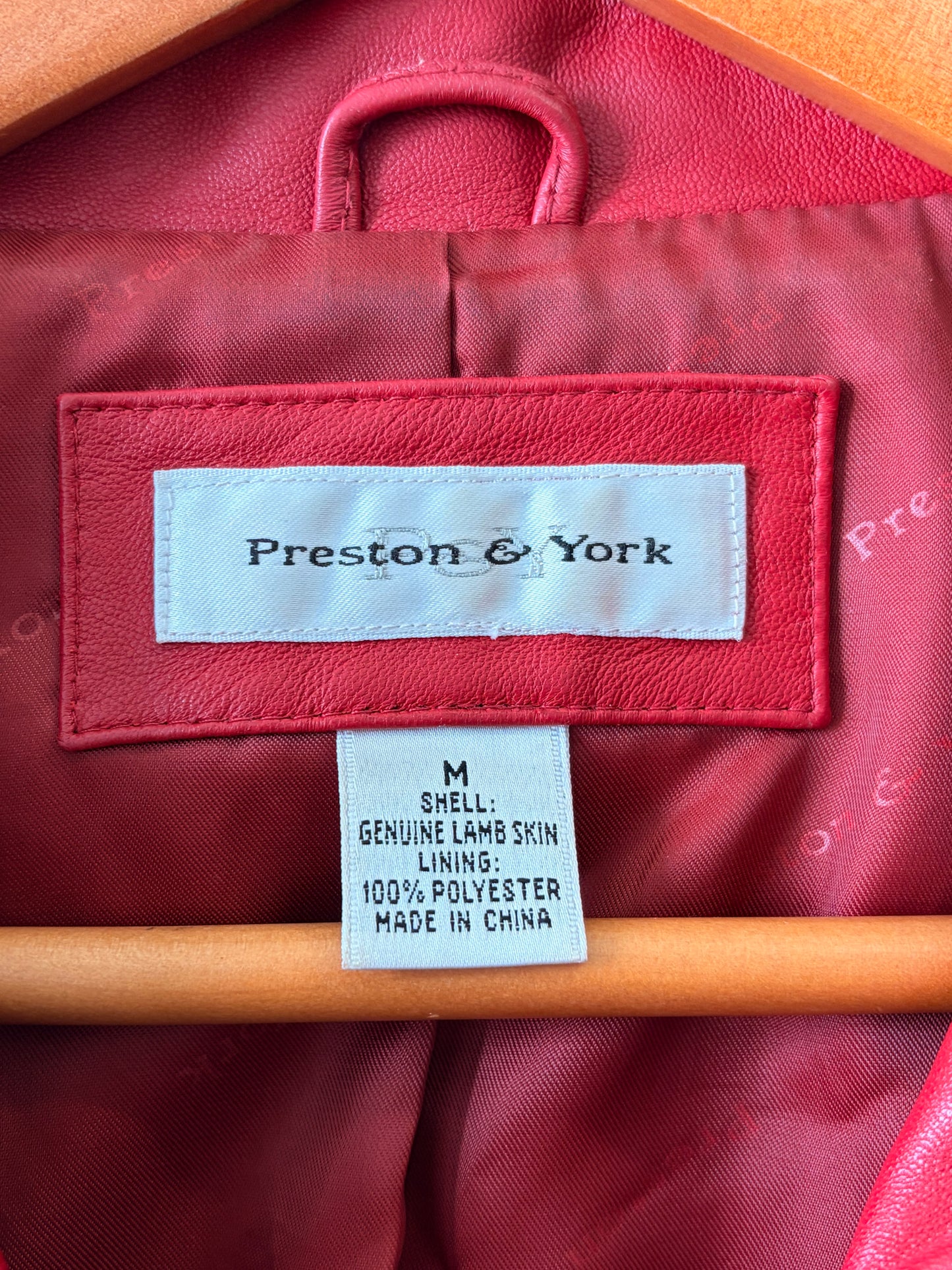 Red Lambskin Jacket : M