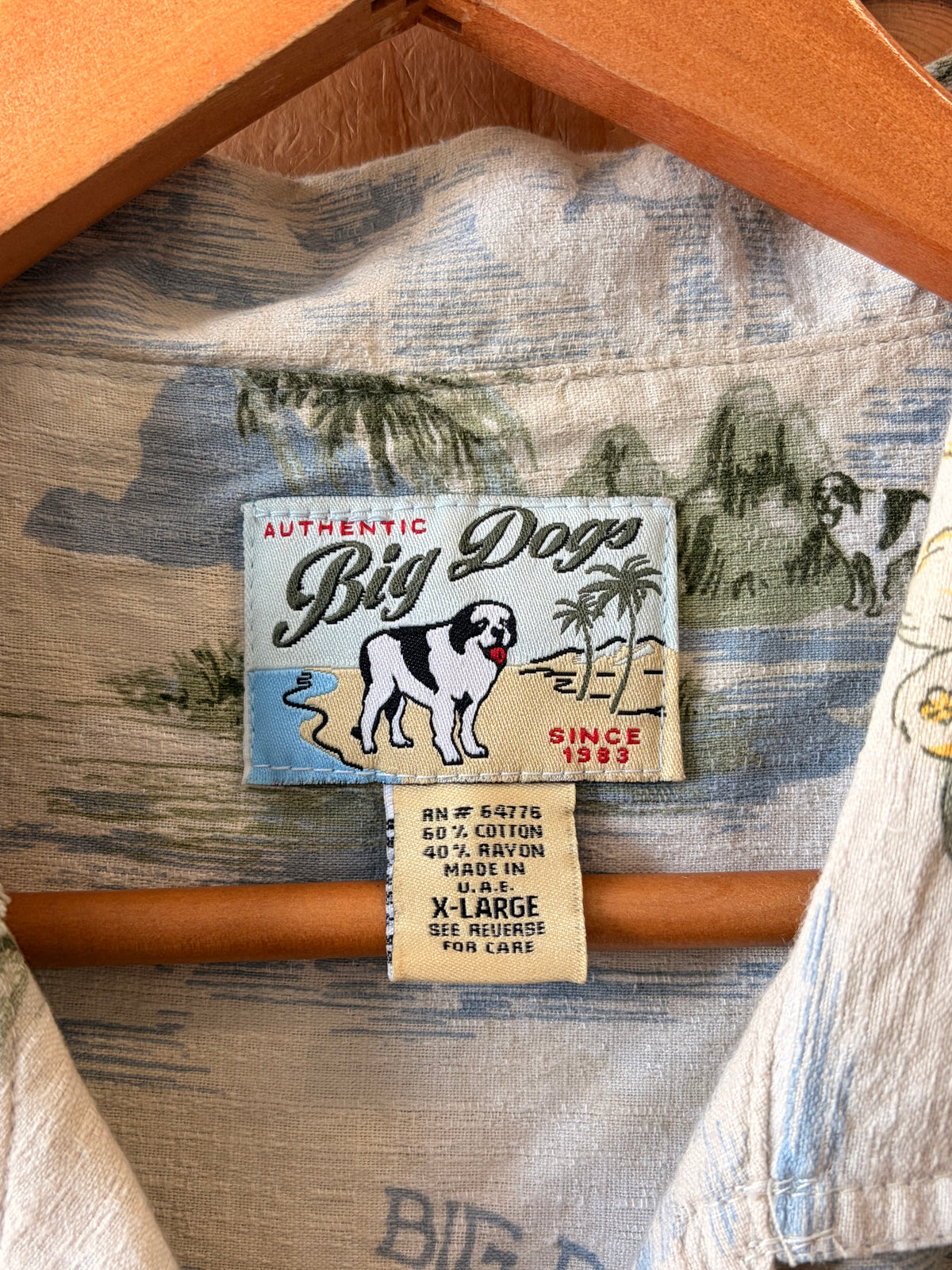 Vtg Big Dogs Matching Hawaiian Set : L/XL
