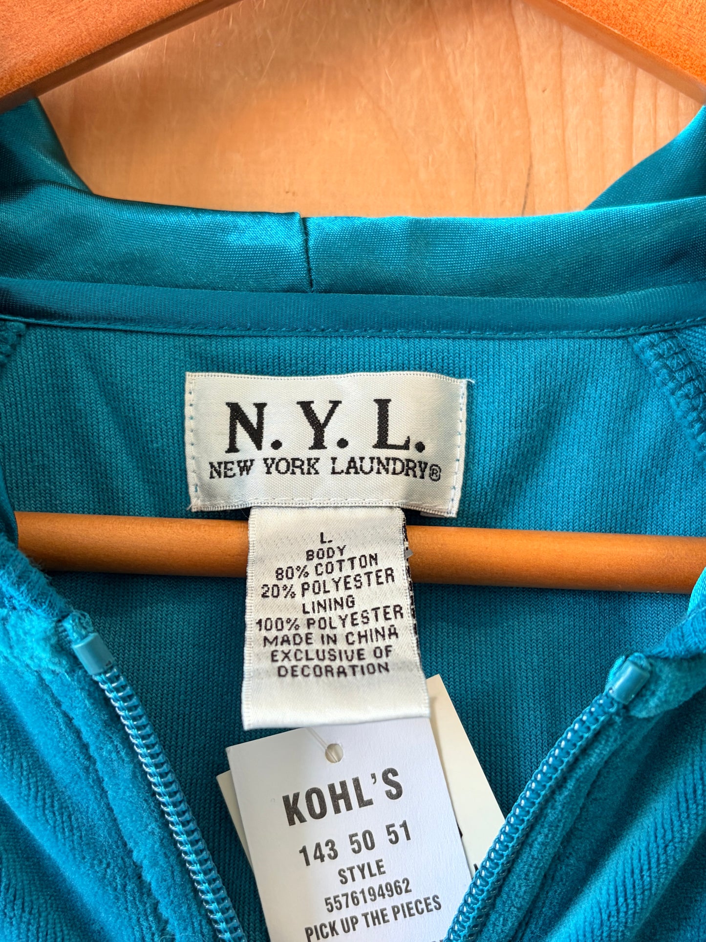 NWT Teal Matching Velour Lounge Set : L