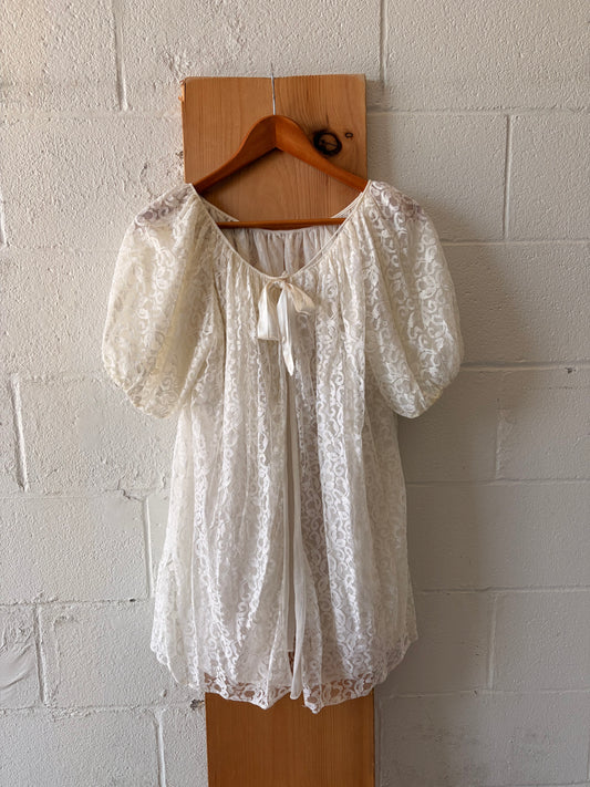 Lace Babydoll Night Jacket : M