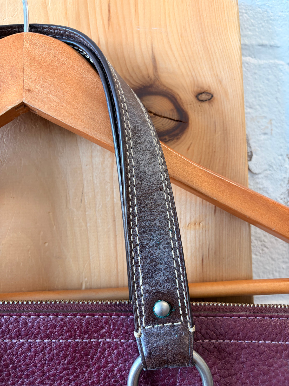 Vtg Wine Red Coach Chelsea Satchel