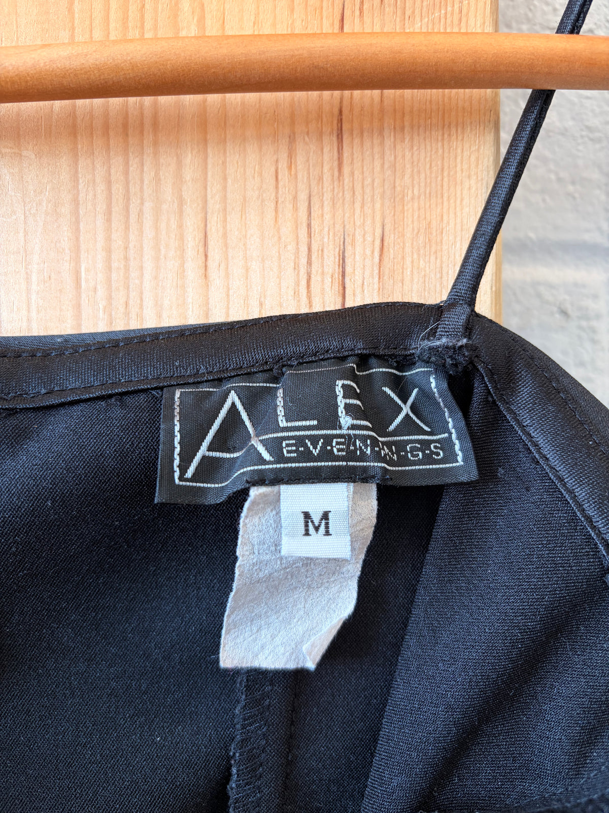 Vtg Black Satin Tank : M