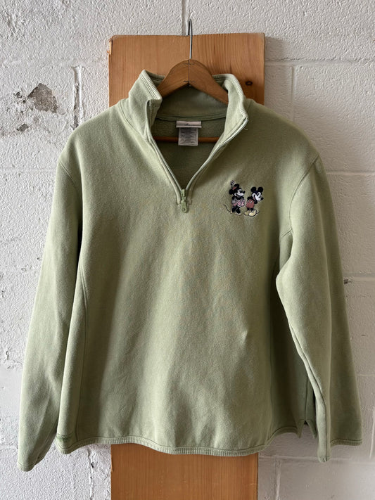 Green Disney 1/4 Zip : XXL