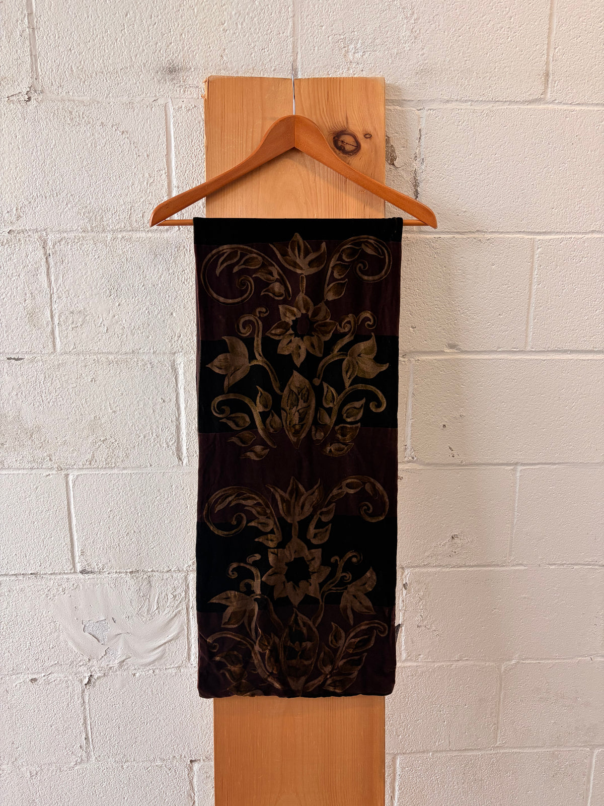 Floral Silk Blend Velvet Scarf