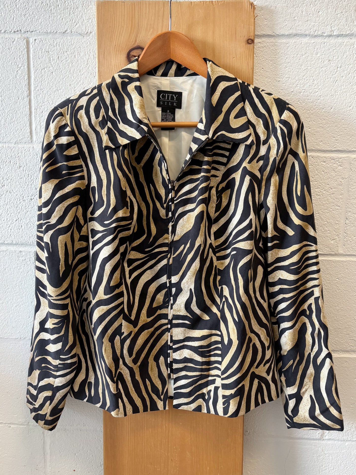 Vtg Silk Zebra Jacket : 8