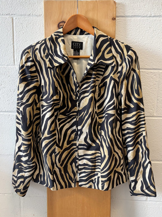 Vtg Silk Zebra Jacket : 8