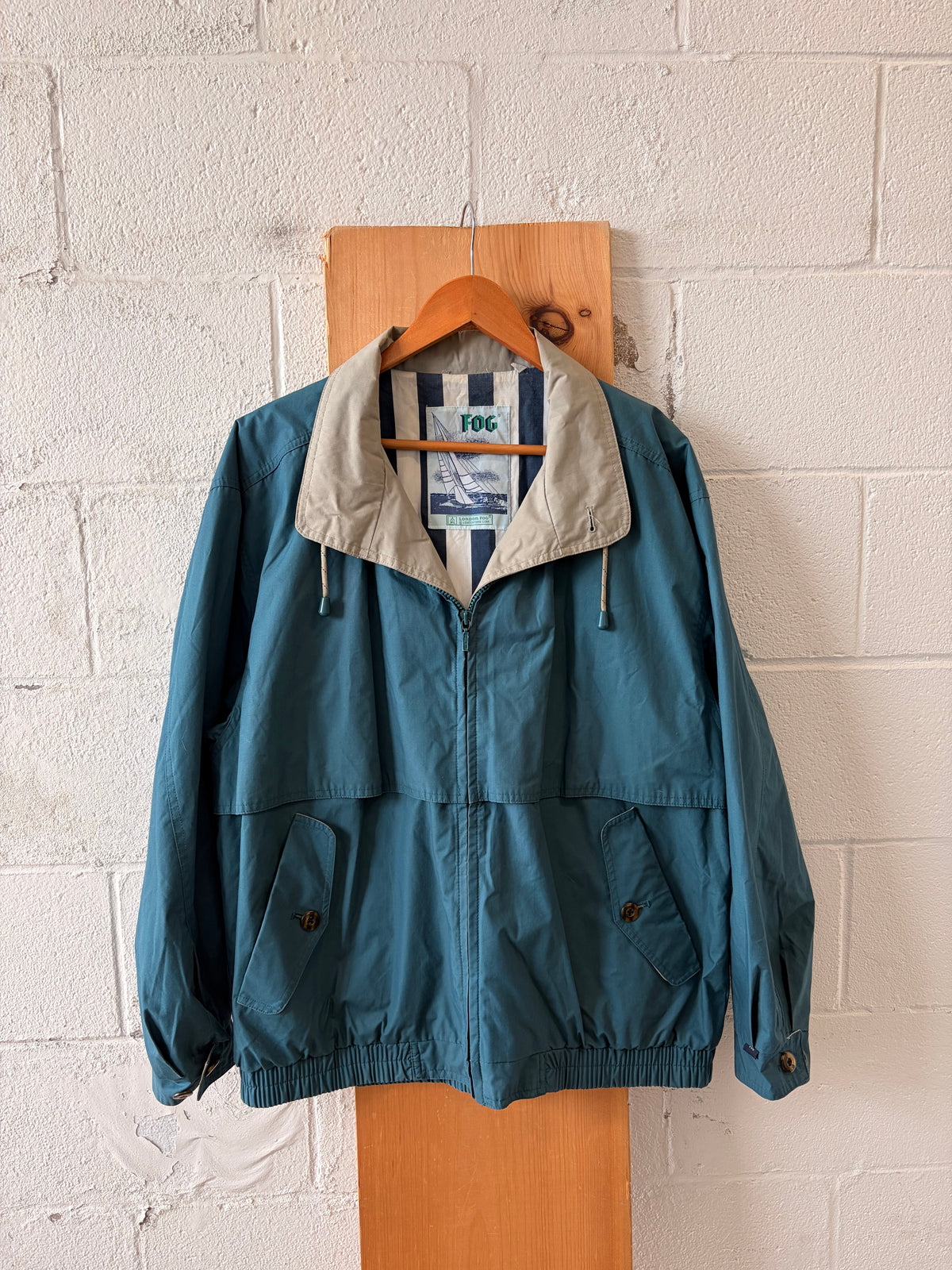 Vtg Teal London Fog Jacket : L