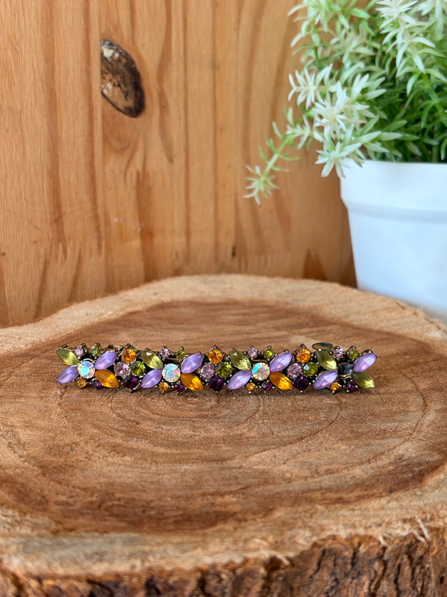Multi Colored Rhinestone Hair Clip