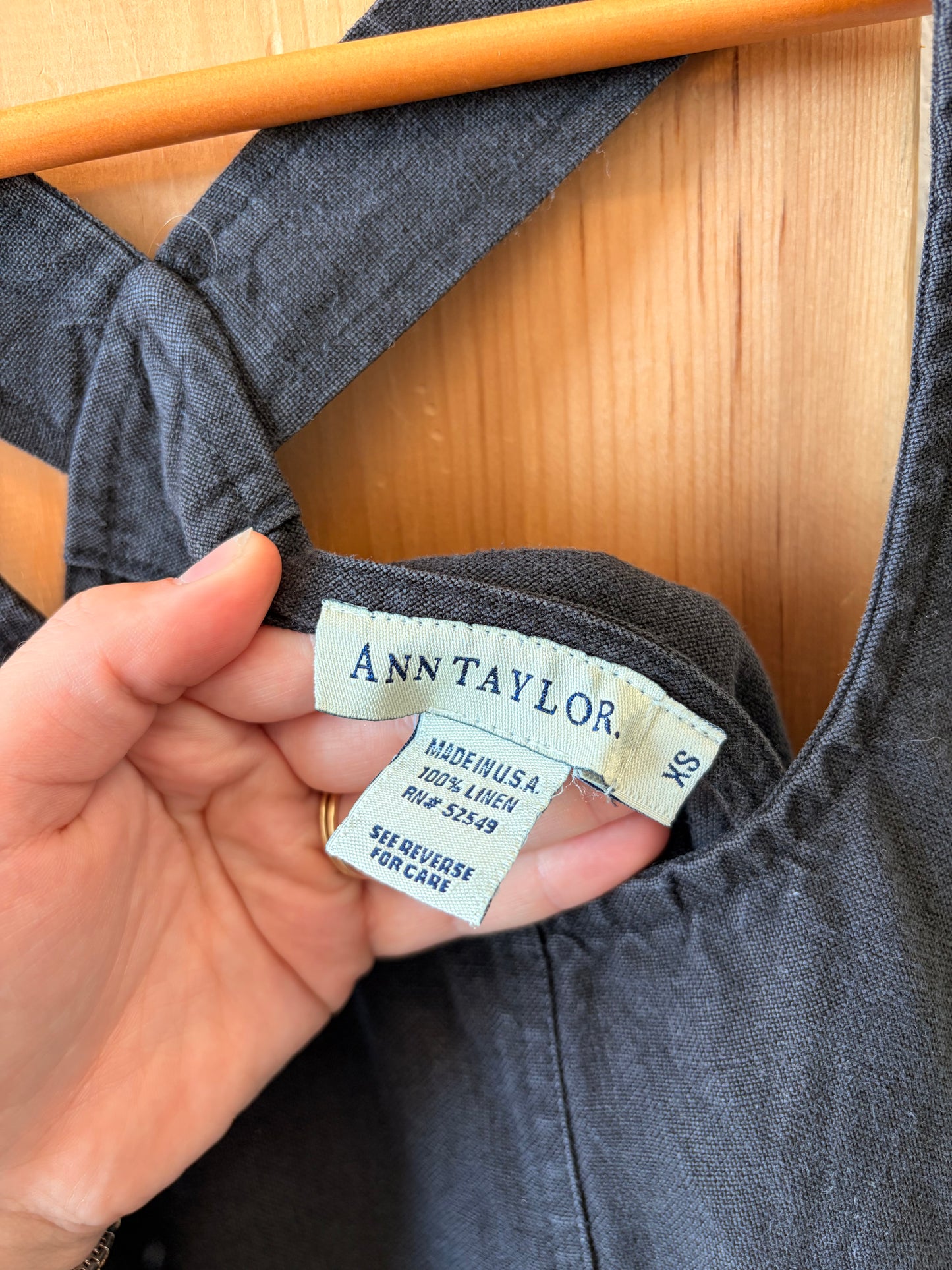 Dark Gray Linen Jumper : XS