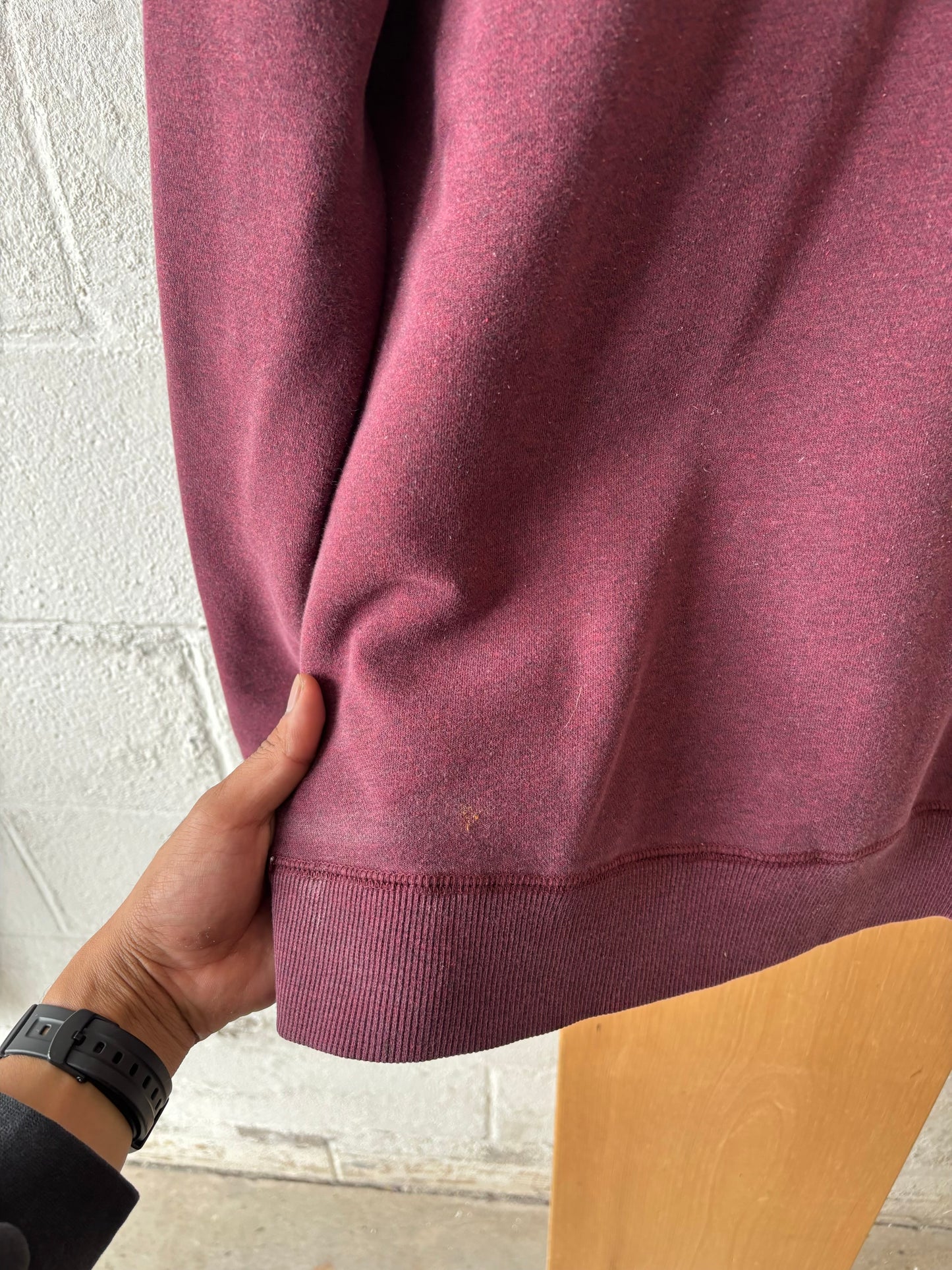 Vtg Burgundy Nike Crew : L