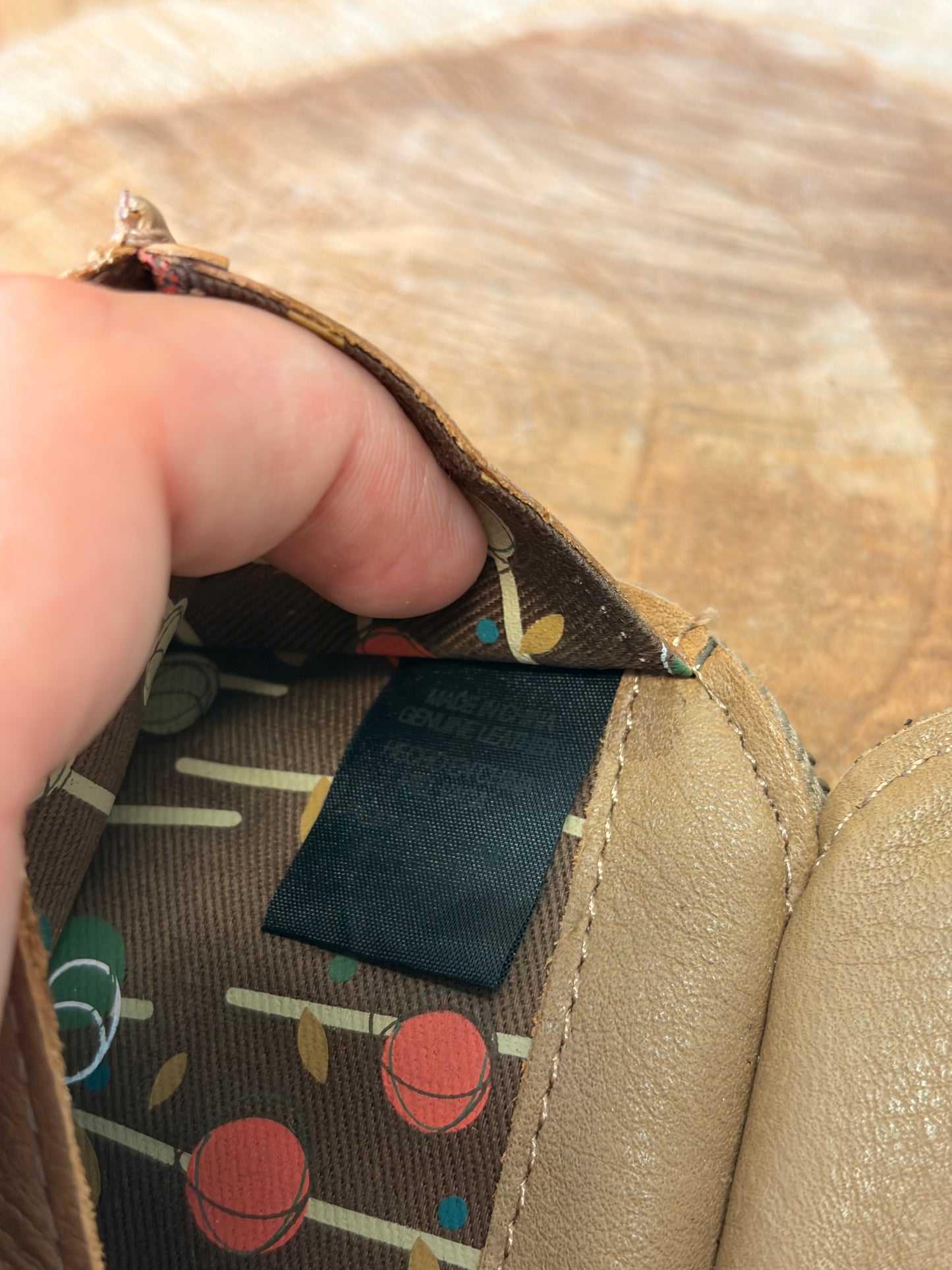 Light Brown Fossil Button Wallet