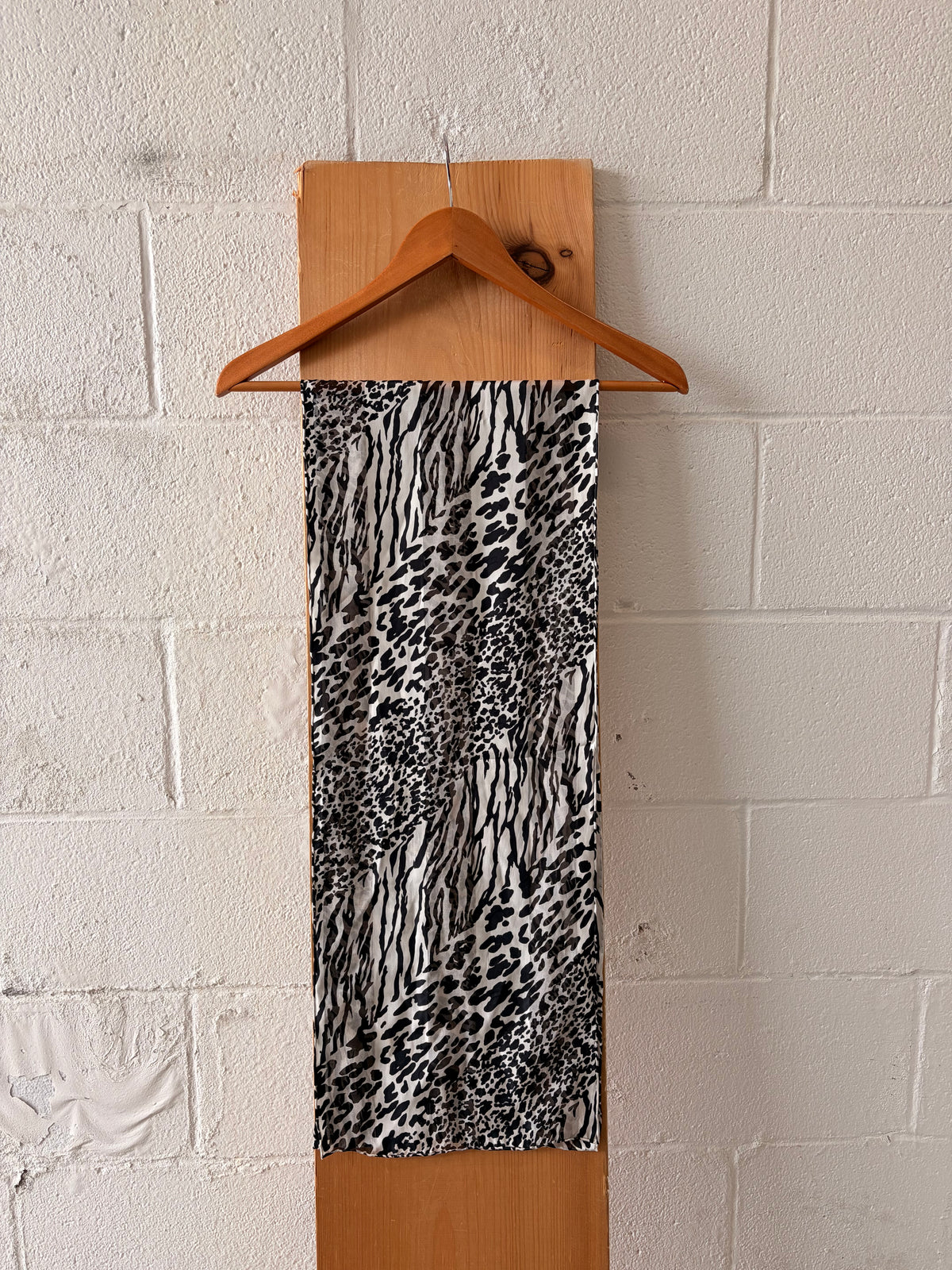 Black & White Animal Print Scarf