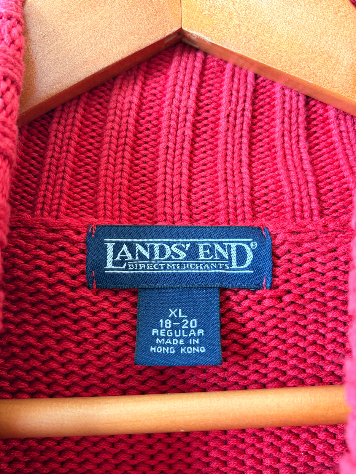 Vtg Cable Knit Christmas Turtleneck : XL