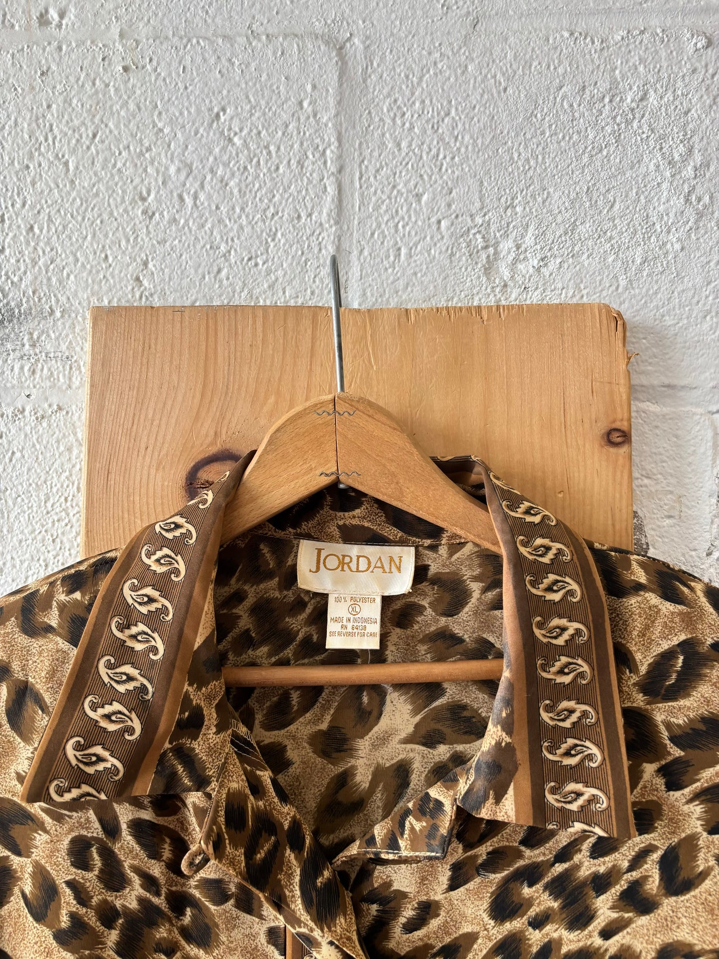 Leopard Print Button Up : XL
