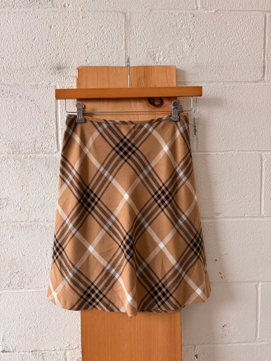 Neutral Plaid Skirt : 2