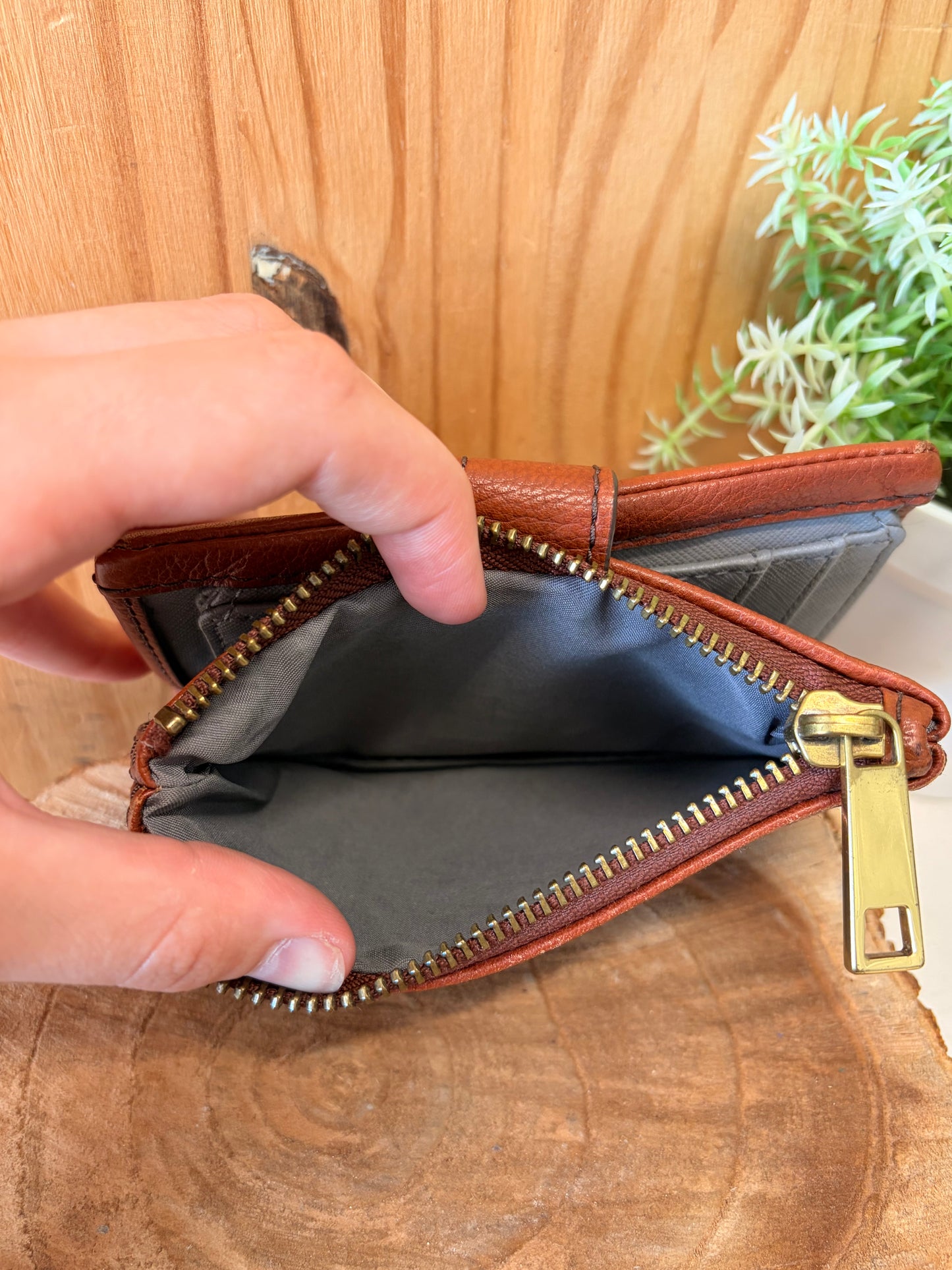 Brown Fossil Bifold Wallet