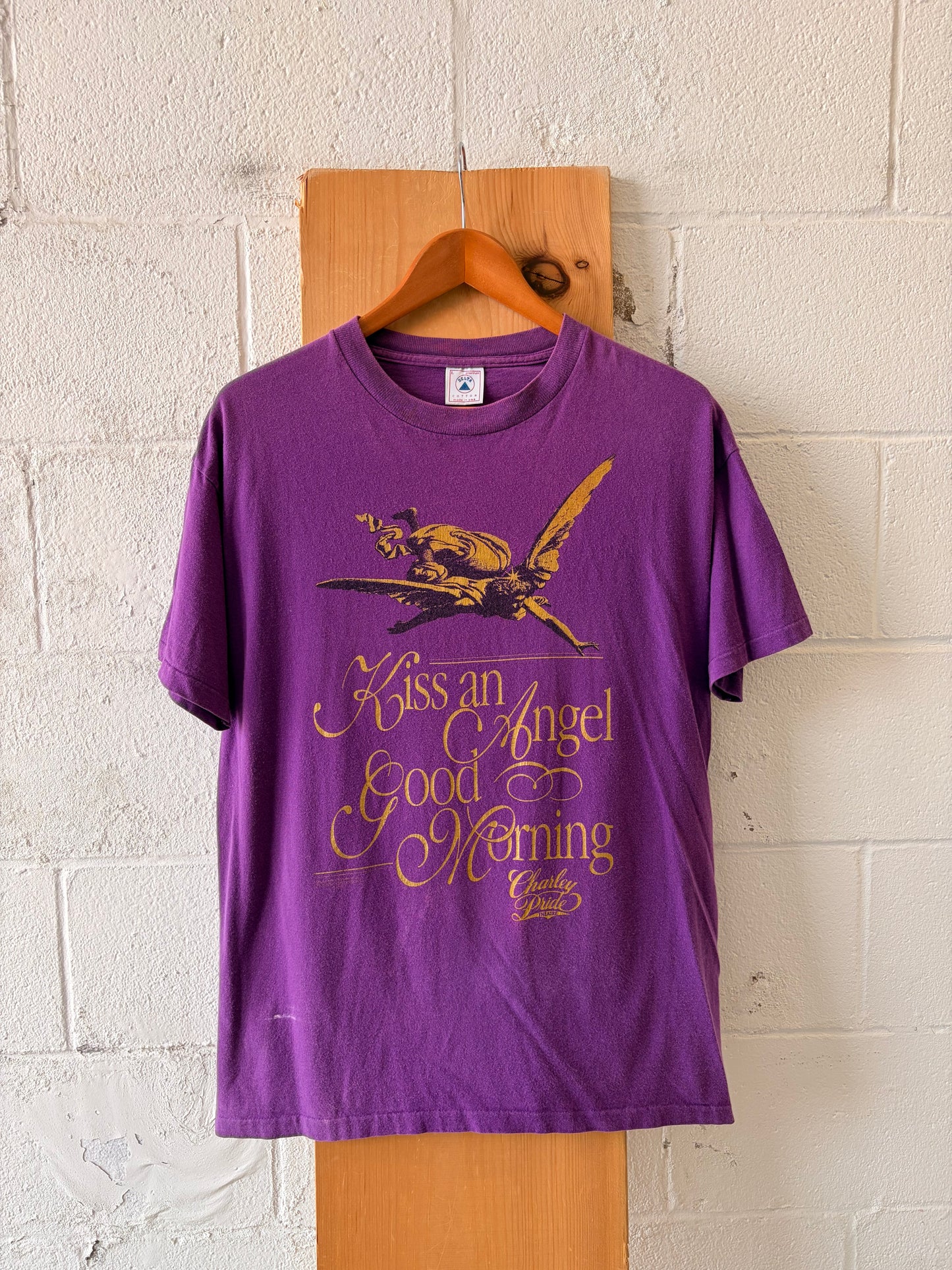 Vtg ‘95 Charley Pride Single Stitch “Kiss and Angel Good Morning” Tee : L