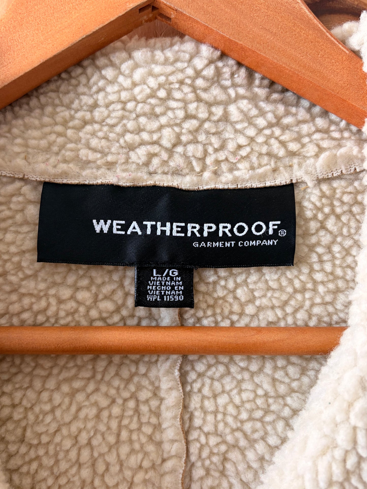 Weatherproof Tan Sherpa Lined Coat : L