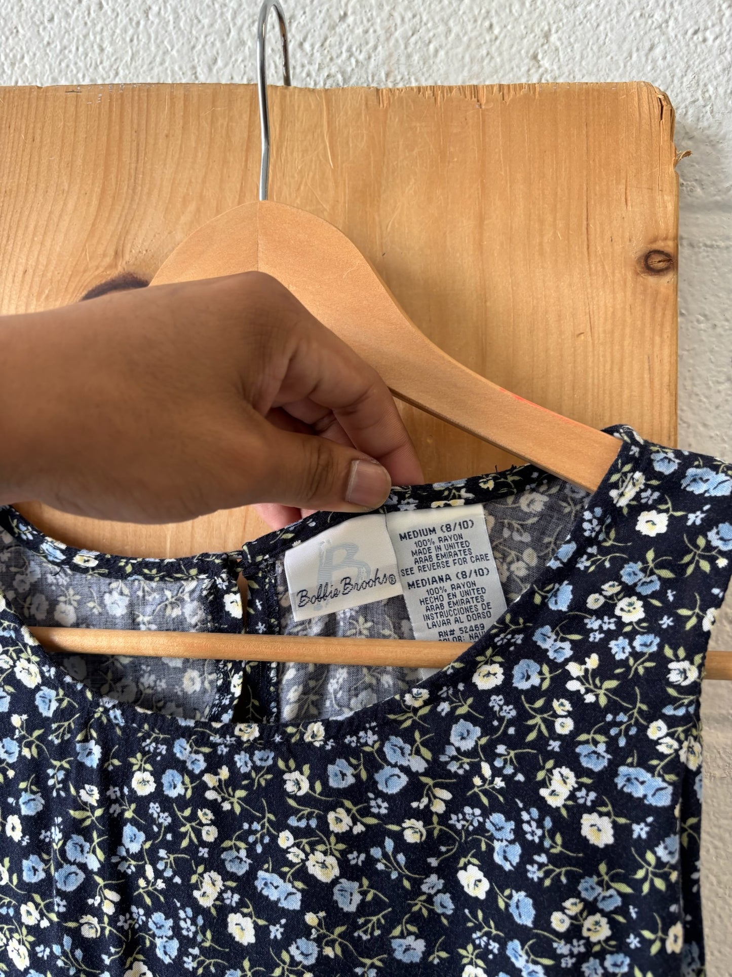 Vtg Ditzy Floral Dress : M