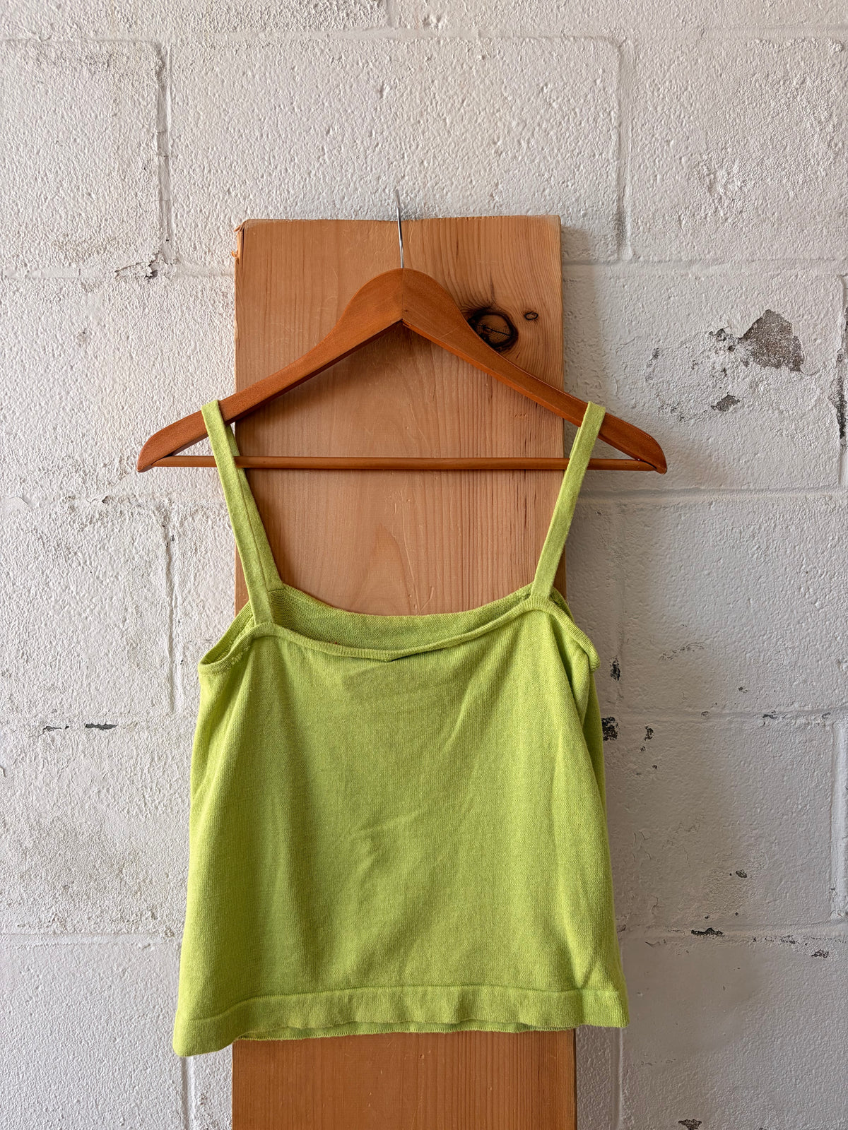 Vtg NoBo Embroidered Green Tank : L