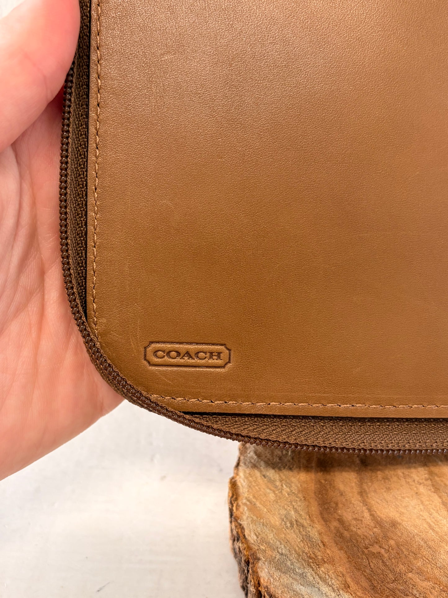 Vtg Coach Canvas CD Case