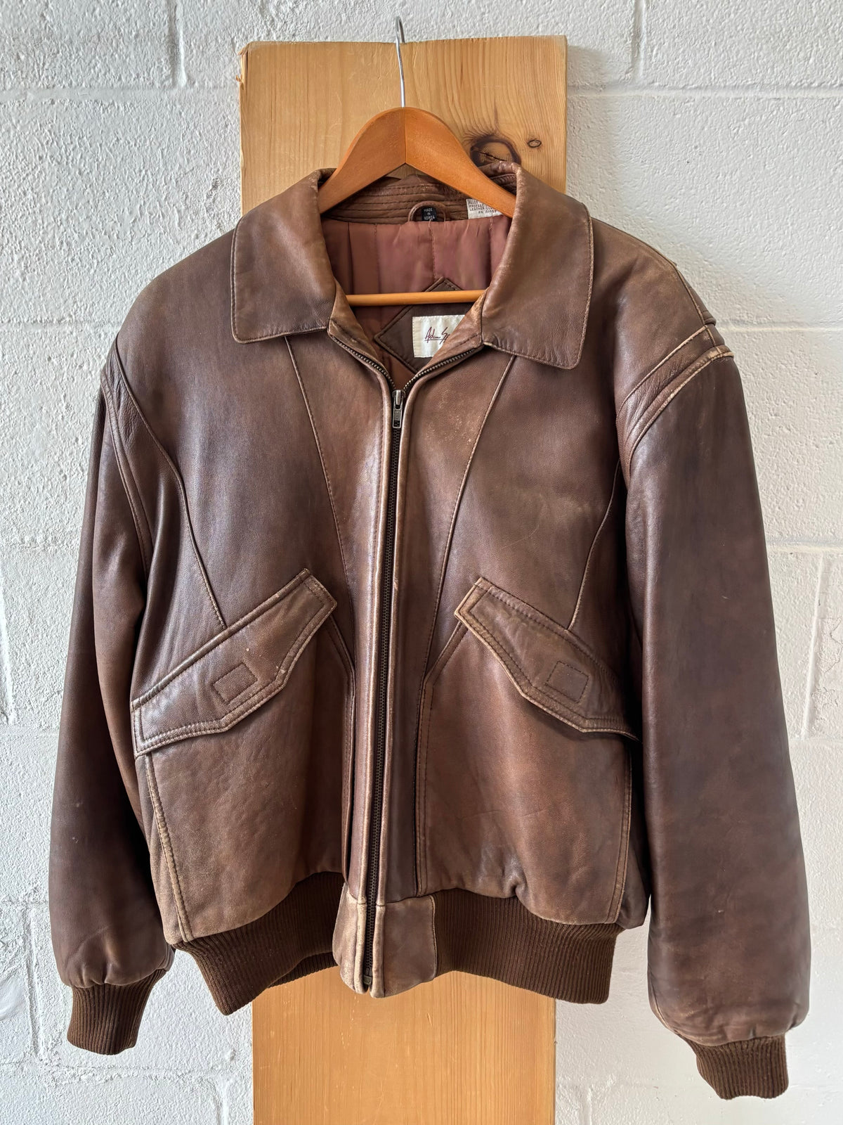 Vtg Adam Spencer Leather Jacket : Size 44 R