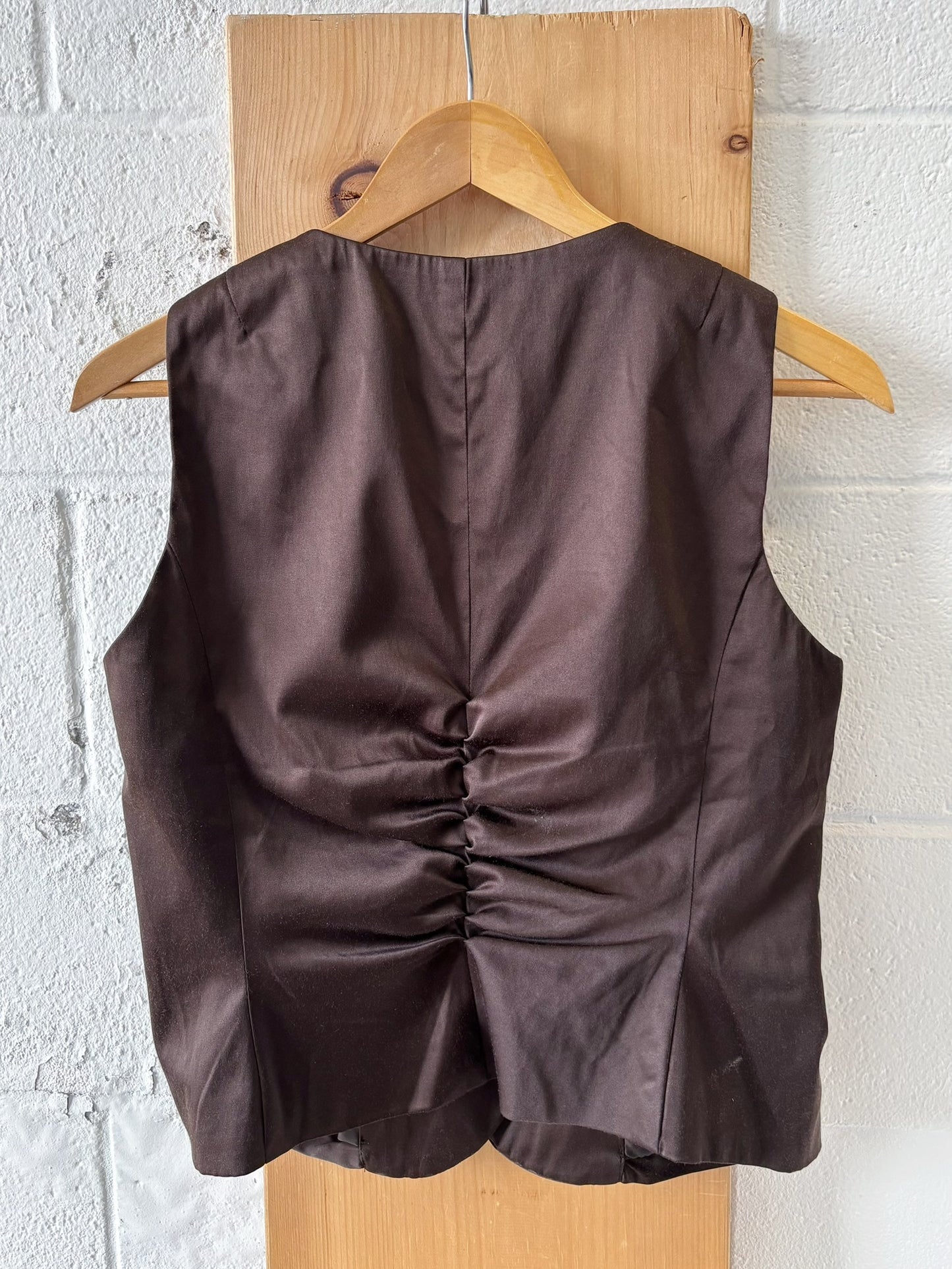 Vtg Brown Vest : L