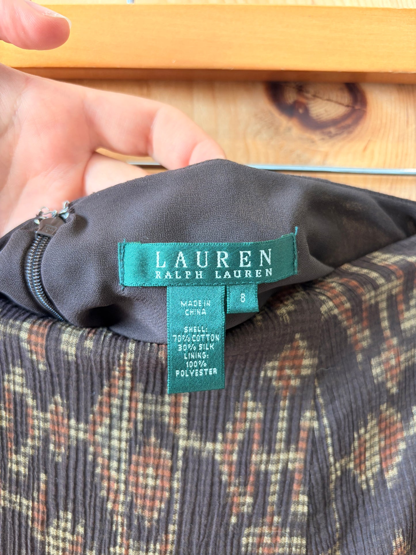 Patterned Brown Ralph Lauren Skirt : 8