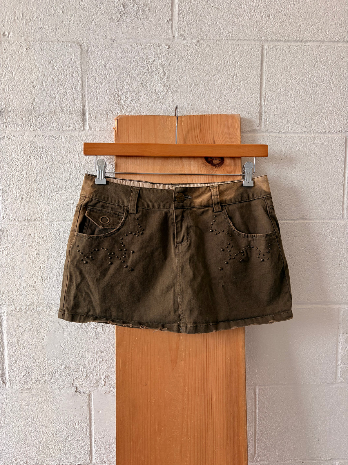 Army Green Mini Skirt : L