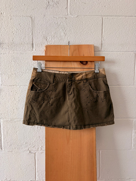 Army Green Mini Skirt : L