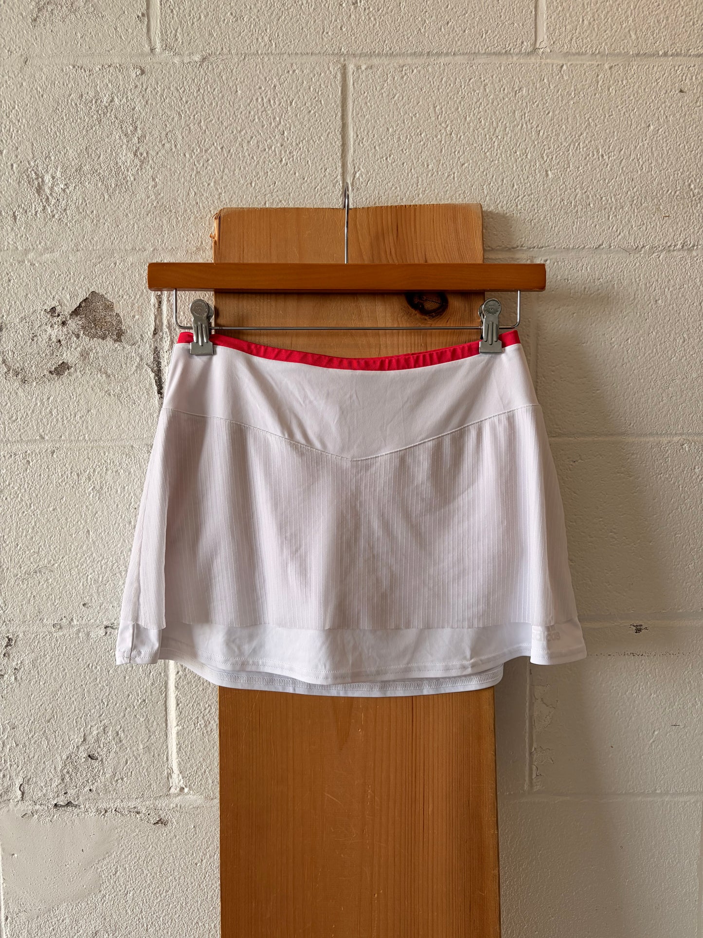 White & Pink Adidas Tennis Skort : M
