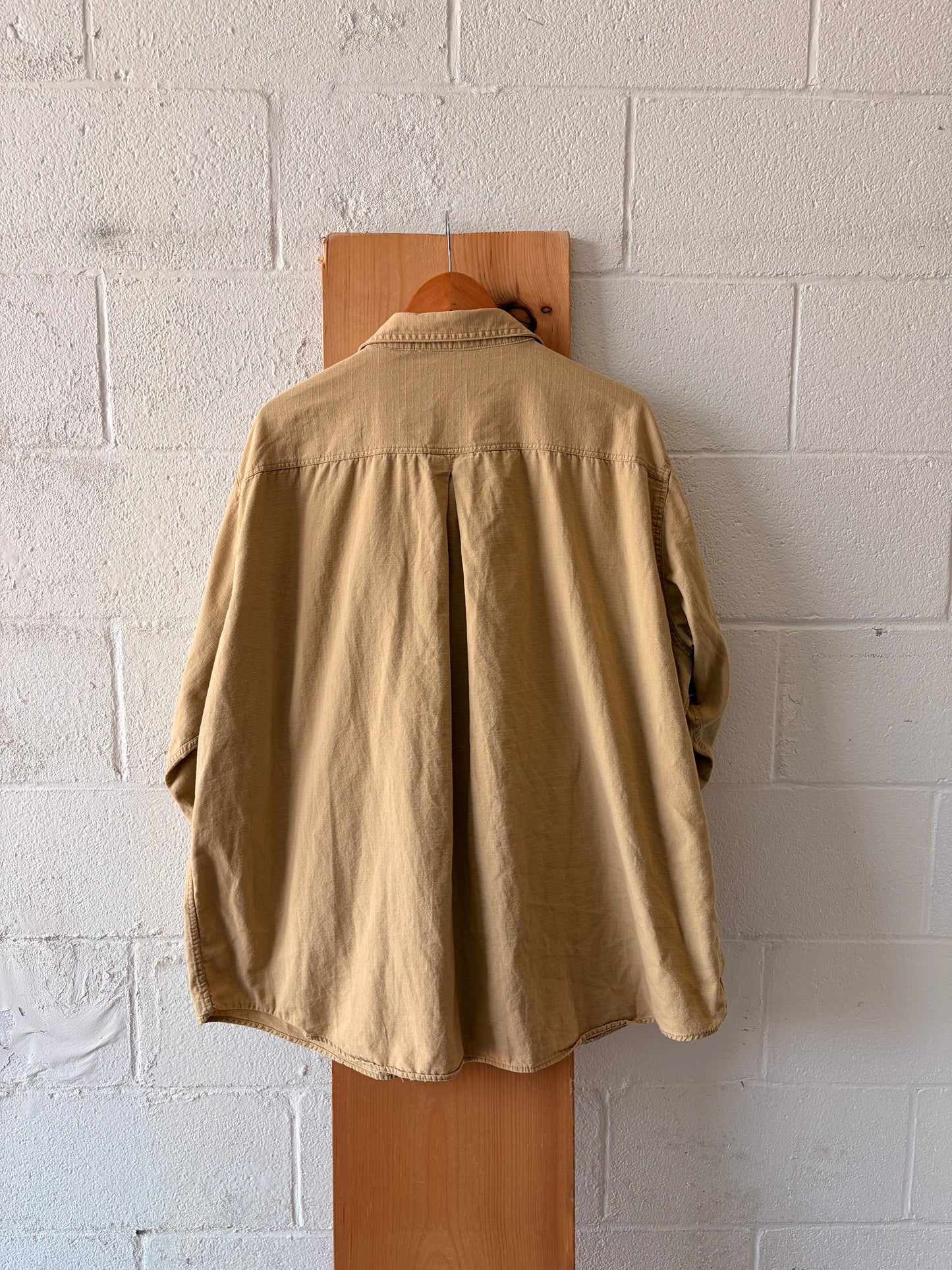 Khaki Button Down : 2XL