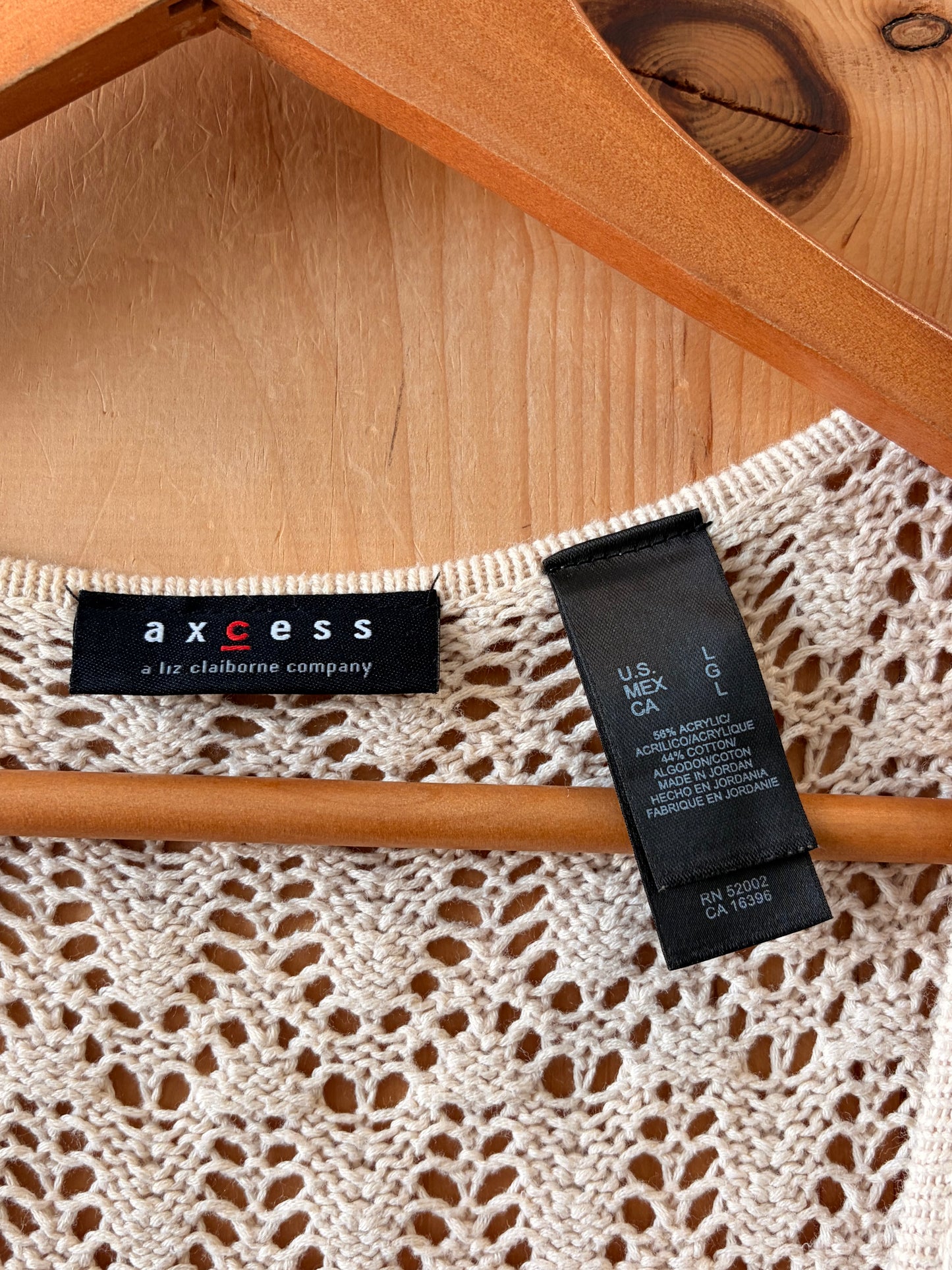 Short Sleeve Knit Cardigan : L