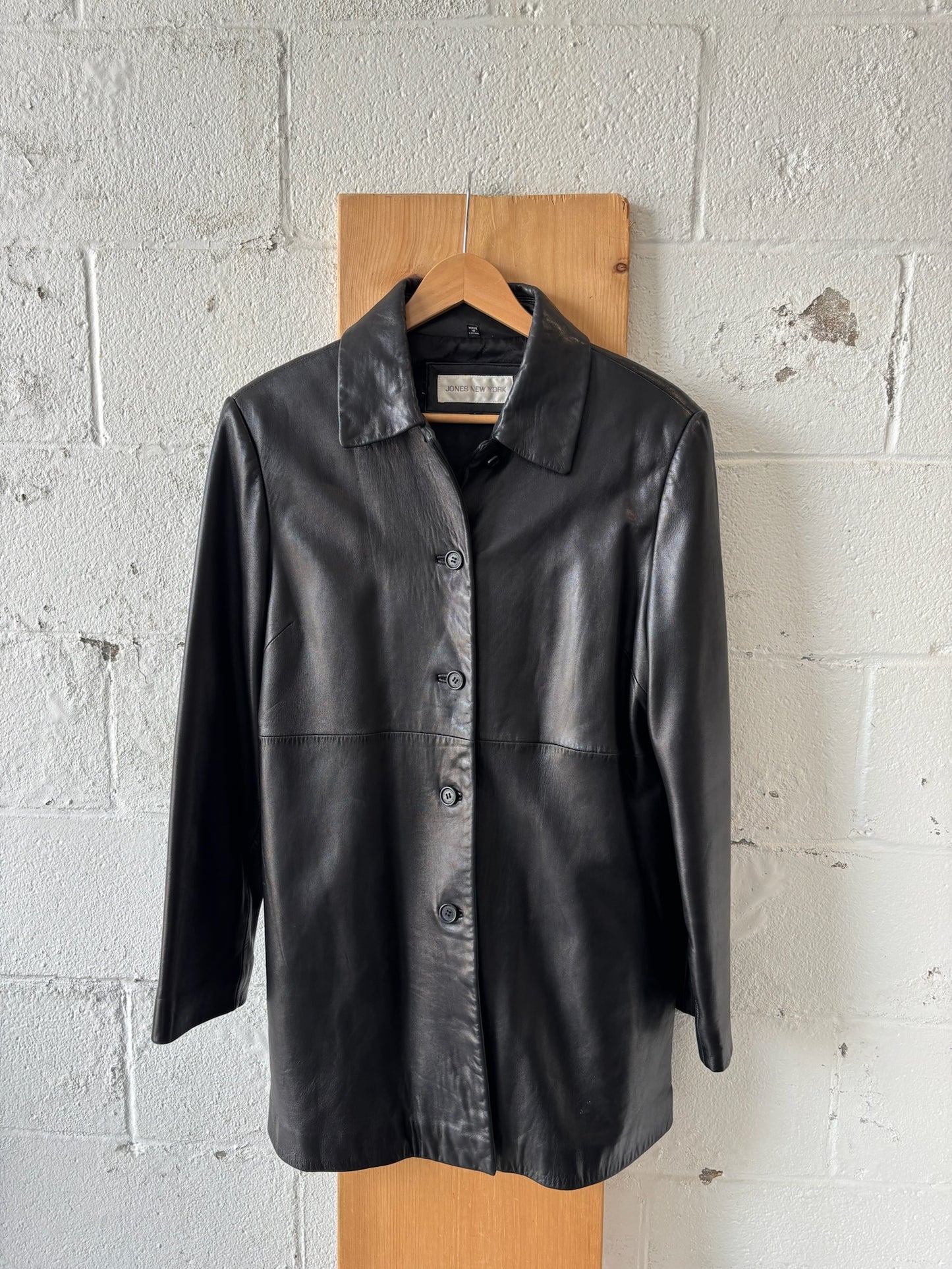 Black Leather Jacket : L