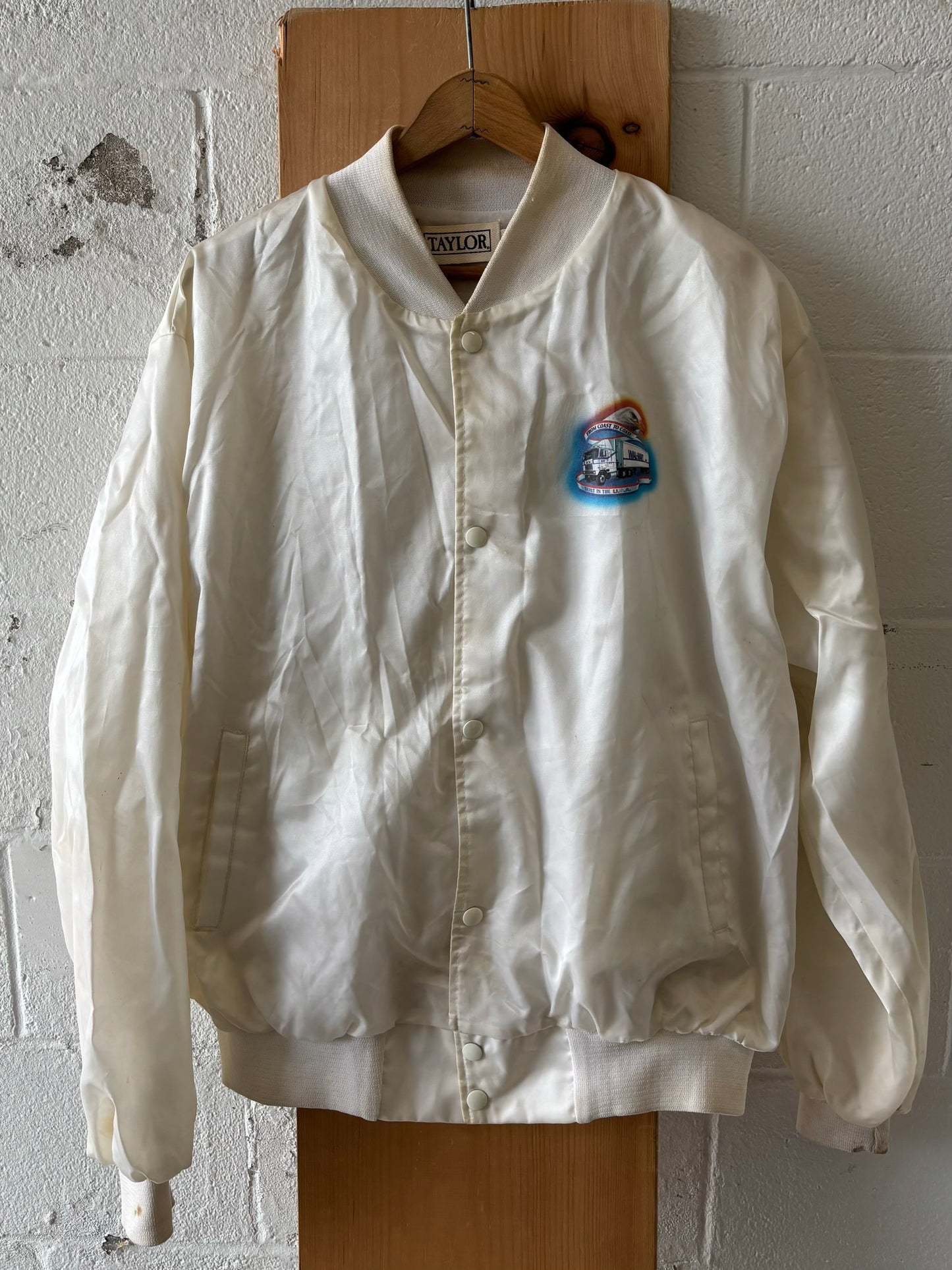 Vtg Satin Walmart Bomber Jacket : XL