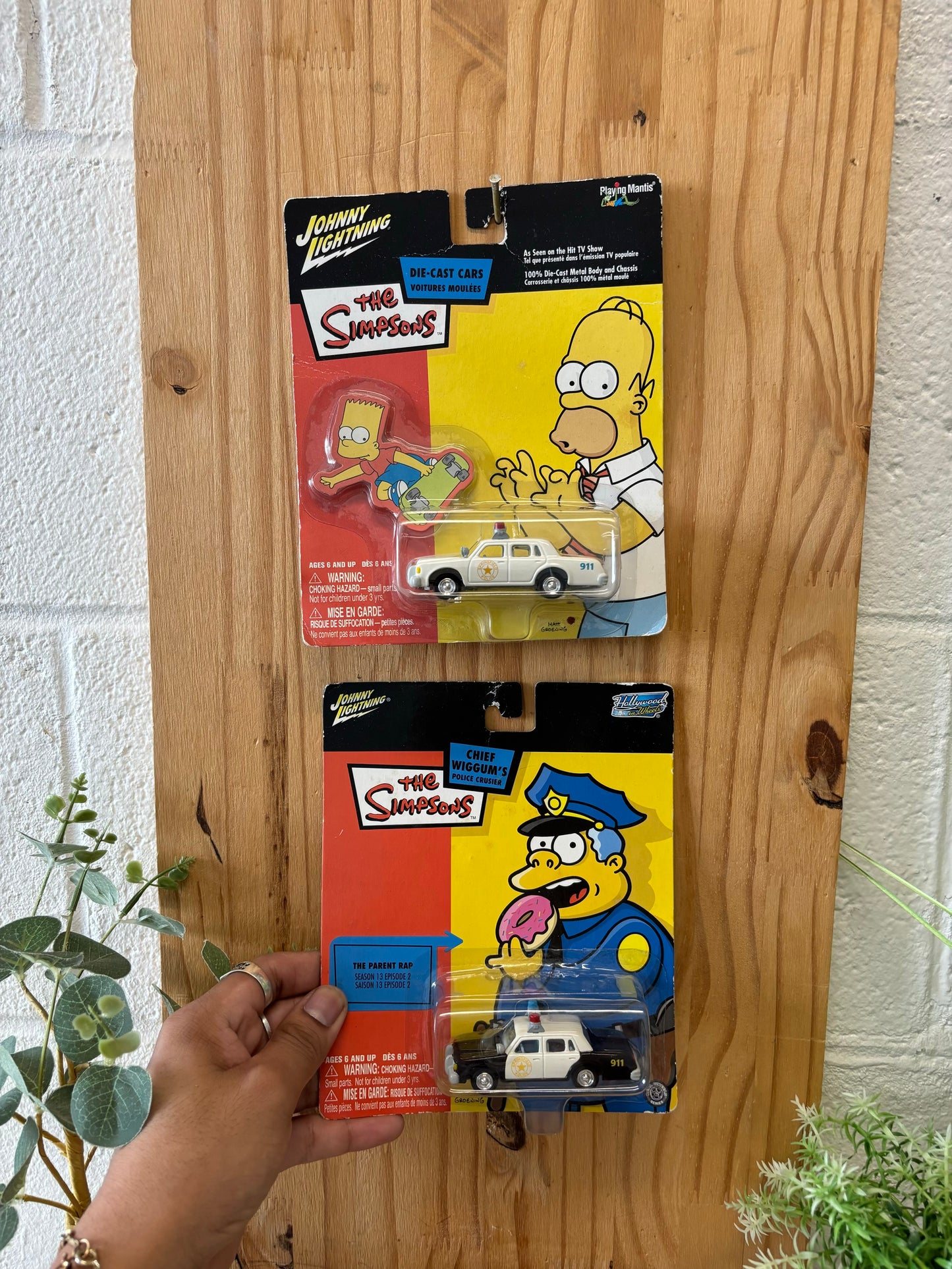 Pair of Y2K Simpsons Toy Cars