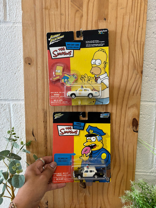 Pair of Y2K Simpsons Toy Cars