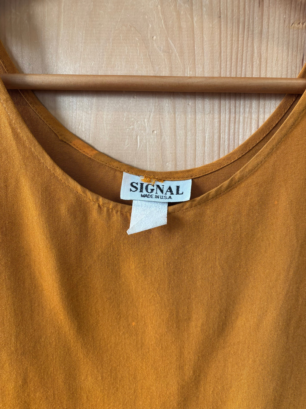 Vtg Fall Orange Sleeveless Top : M