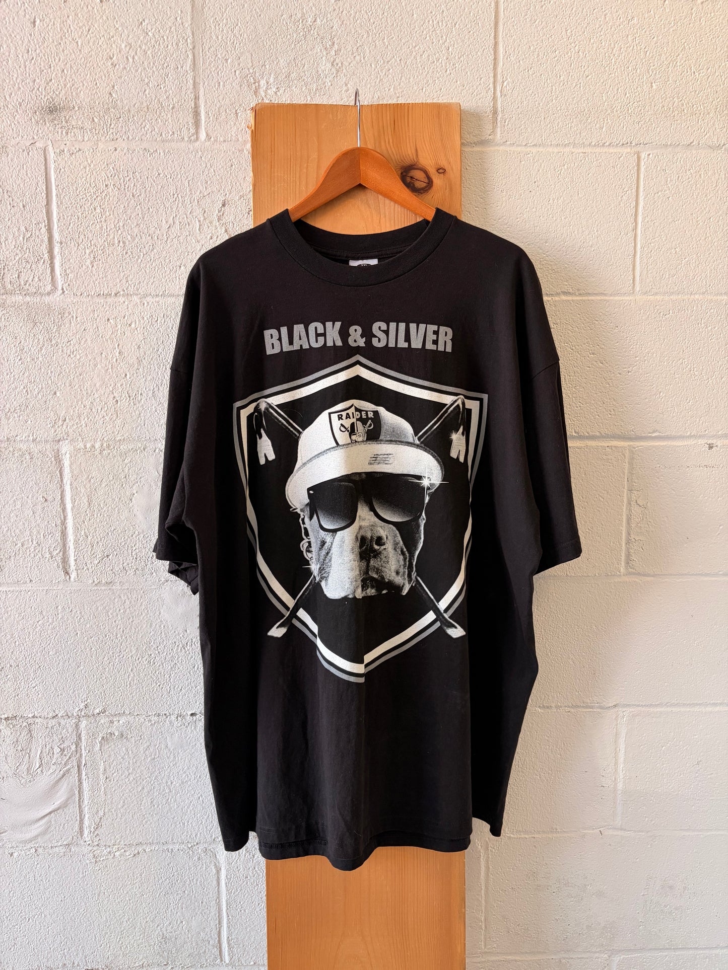 Black & Silver Raiders Tee : 3XL