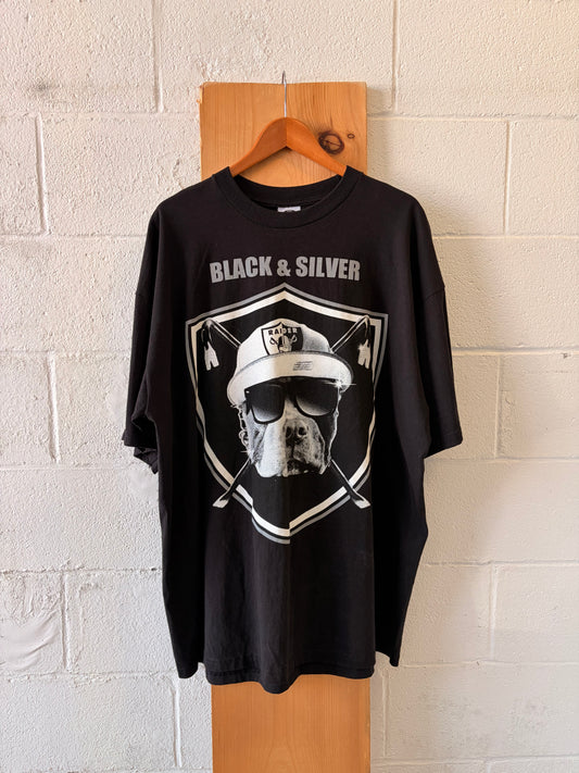 Black & Silver Raiders Tee : 3XL