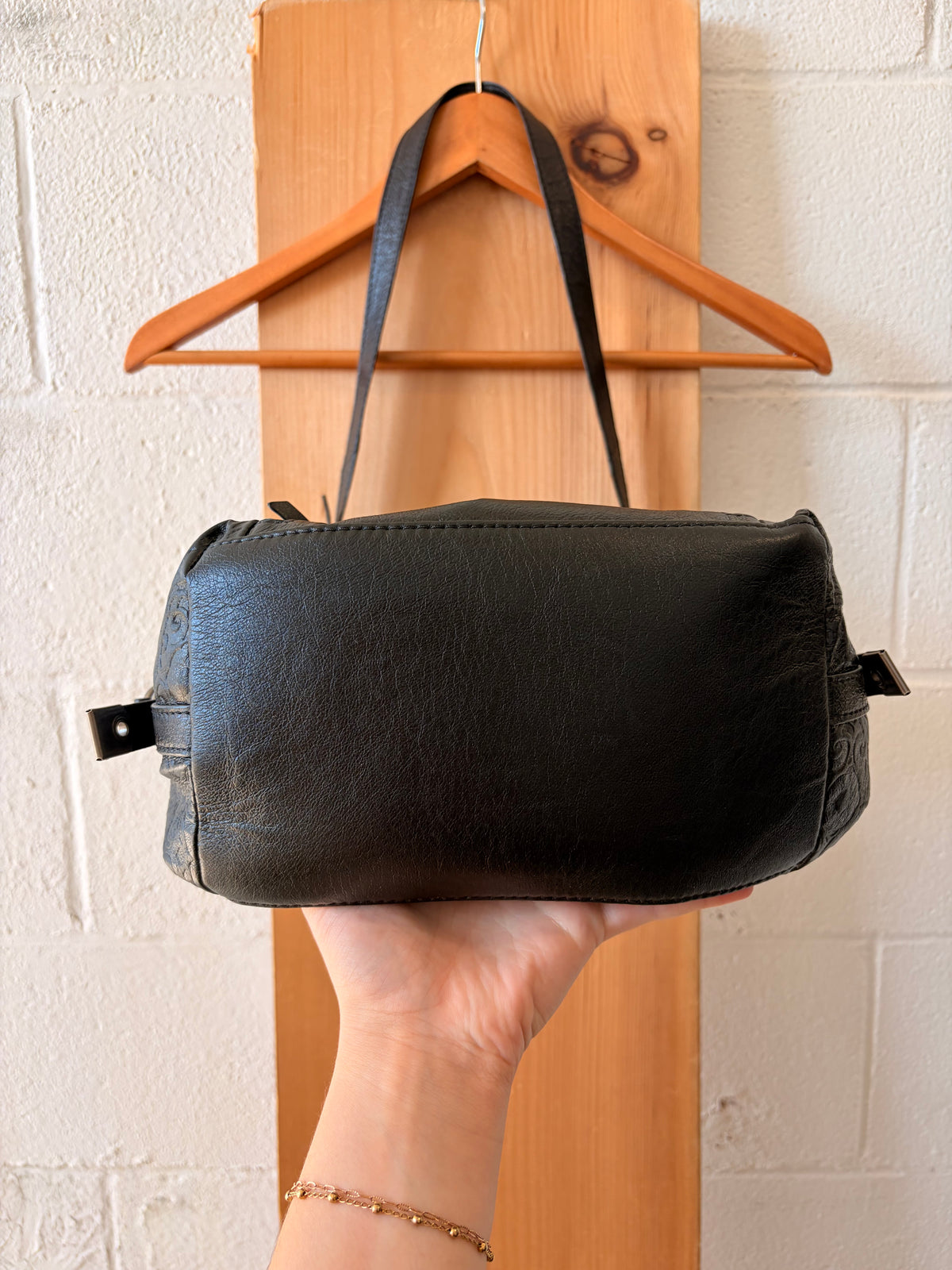 Black Studded Hobo Purse